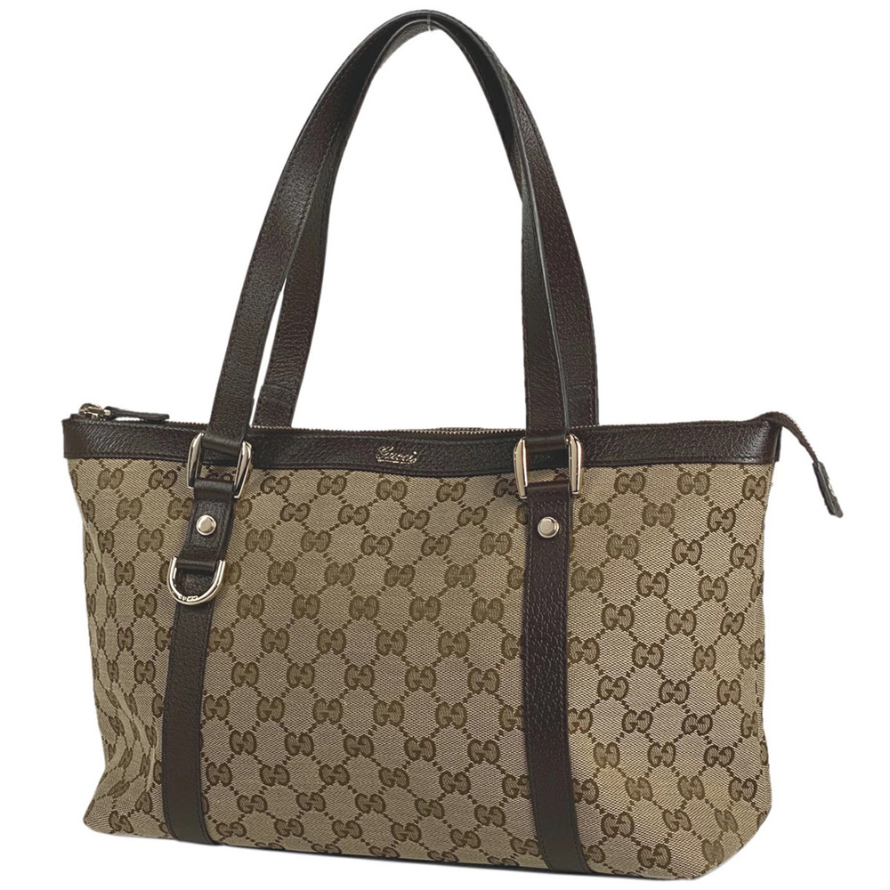 Gucci GG tote bag shoulder Abbey canvas brown